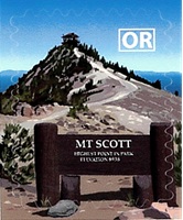 Travel Stamps Travel Stamp Crater Lake Mt Scott